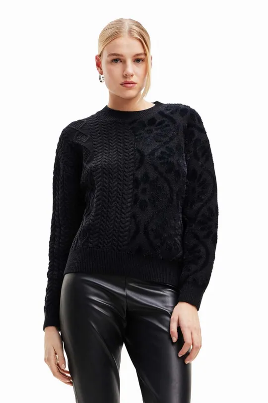 fekete Desigual pulóver Női