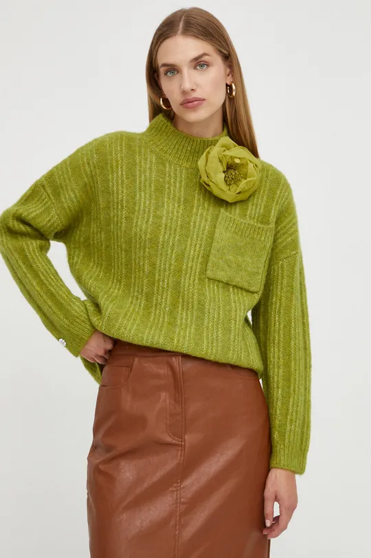 Μάλλινο πουλόβερ Custommade πράσινο