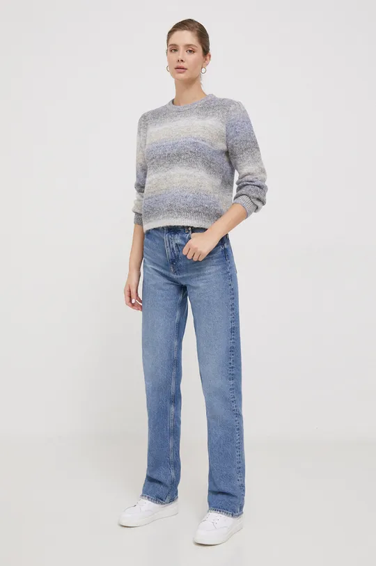 Pepe Jeans gyapjúkeverék pulóver többszínű