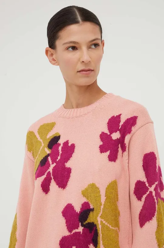 różowy PS Paul Smith sweter z domieszką wełny