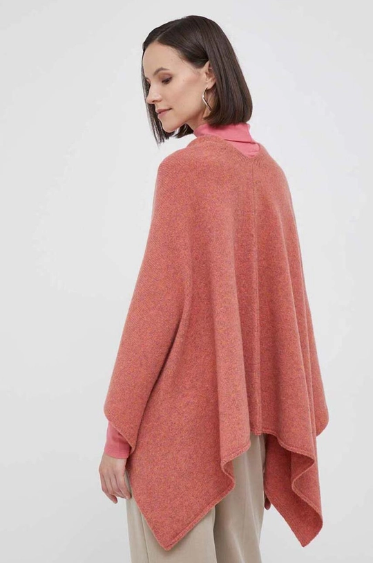 Îmbrăcăminte United Colors of Benetton poncho de lana 103MDU004.669 portocaliu