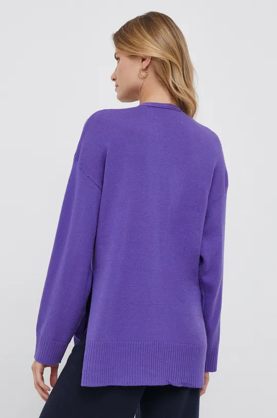 Volnen pulover United Colors of Benetton vijolična
