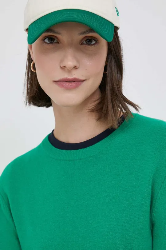 зелений Вовняний светр United Colors of Benetton
