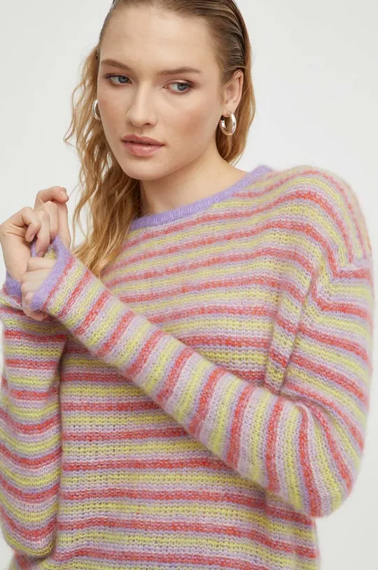 viacfarebná Vlnený sveter American Vintage