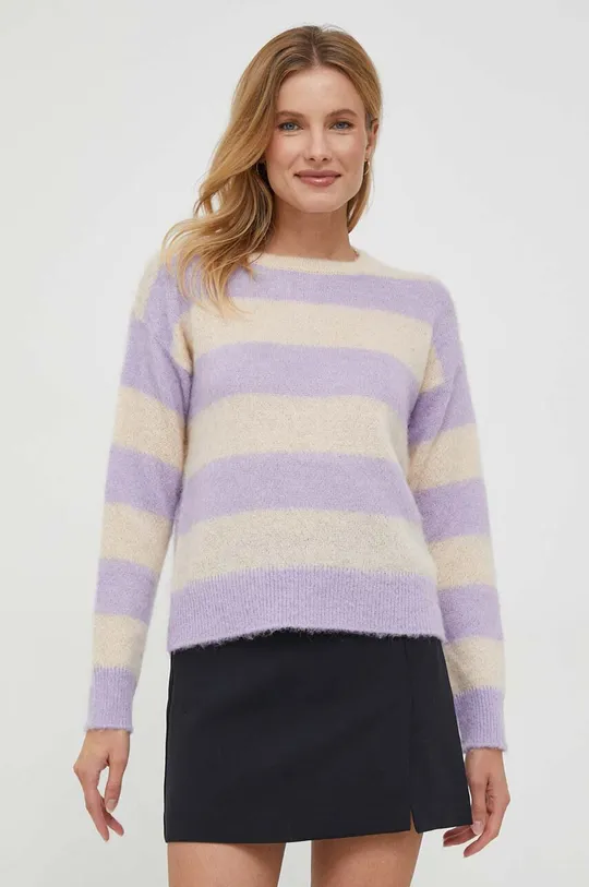 többszínű United Colors of Benetton gyapjúkeverék pulóver Női