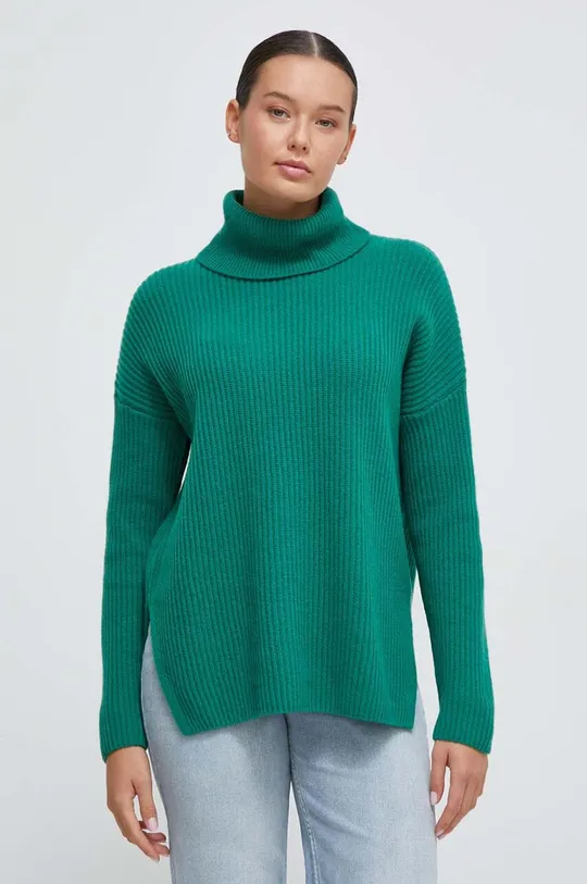 zielony United Colors of Benetton sweter wełniany