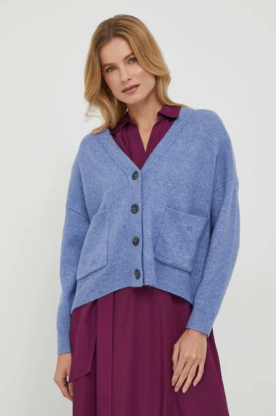 blu United Colors of Benetton kardigan con aggiunta di lana Donna