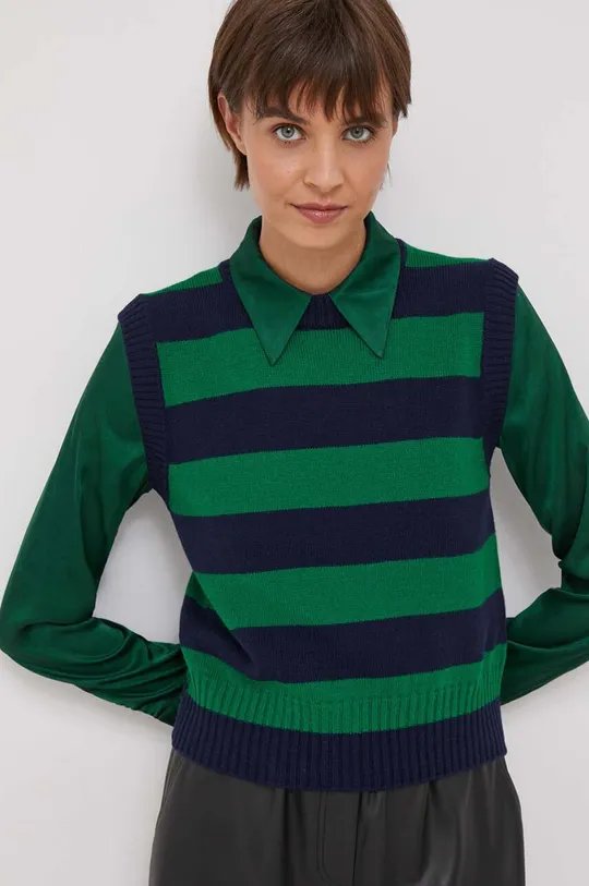 πράσινο Μάλλινο γιλέκο United Colors of Benetton Γυναικεία