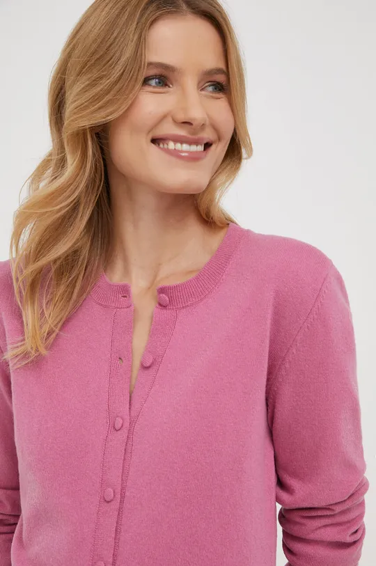rózsaszín Sisley gyapjúkeverék pulóver