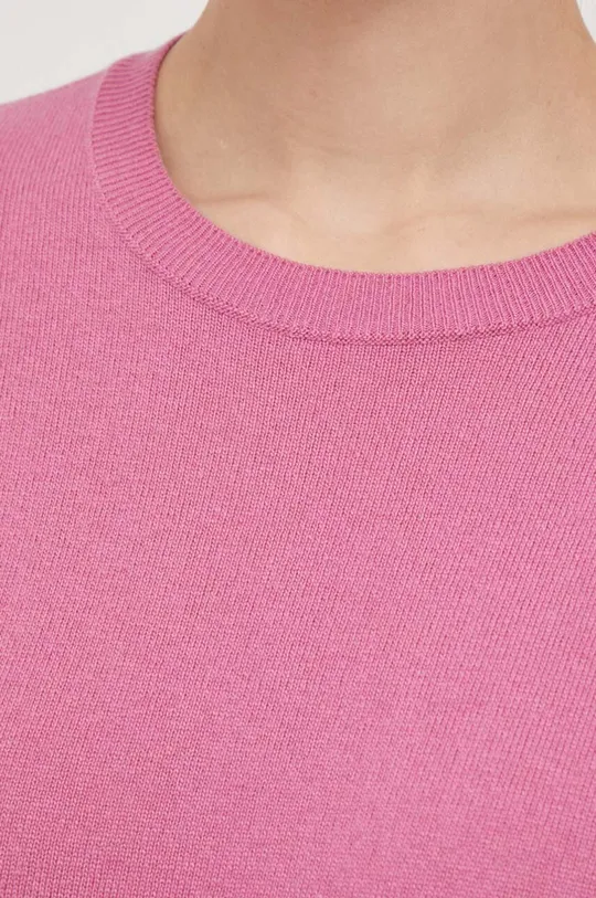 różowy Sisley sweter z domieszką wełny
