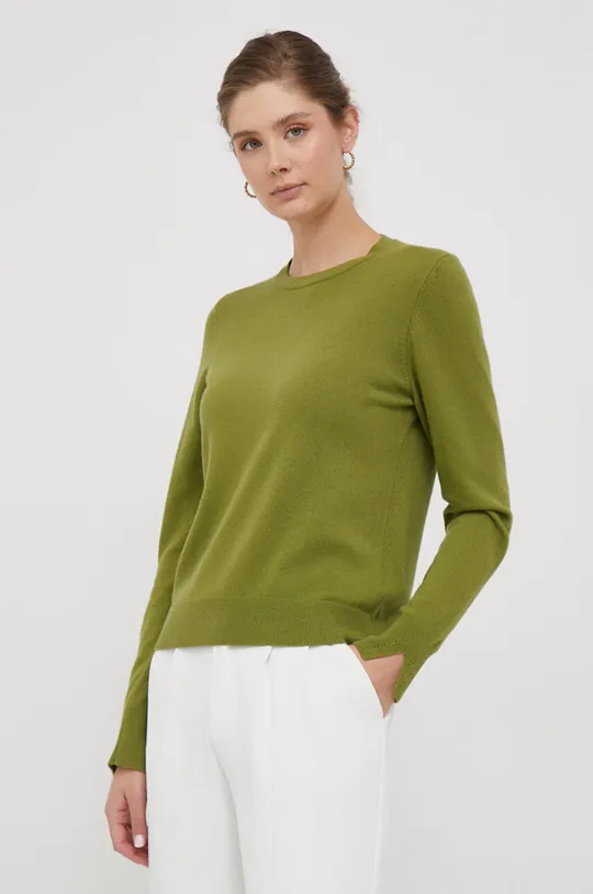 zöld Sisley gyapjúkeverék pulóver Női