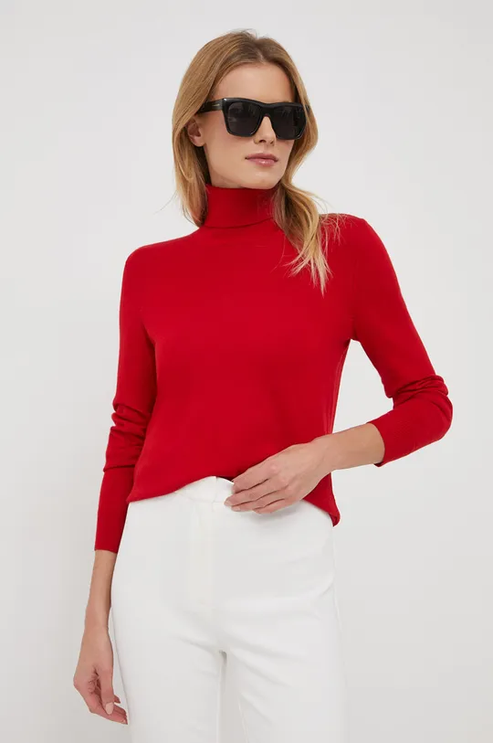 κόκκινο Μάλλινο πουλόβερ Sisley Γυναικεία