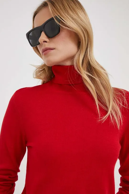 κόκκινο Μάλλινο πουλόβερ Sisley