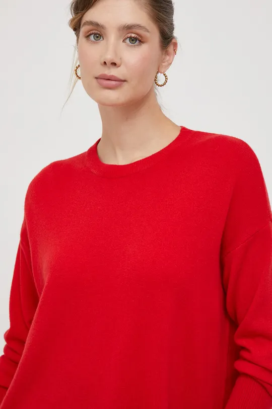 красный Шерстяной свитер Sisley