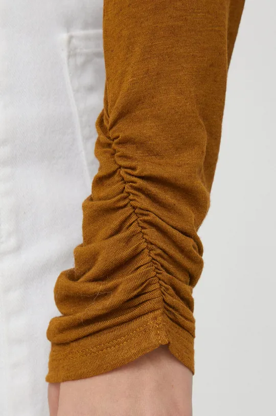 Tričko s dlhým rukávom s prímesou vlny Sisley Dámsky