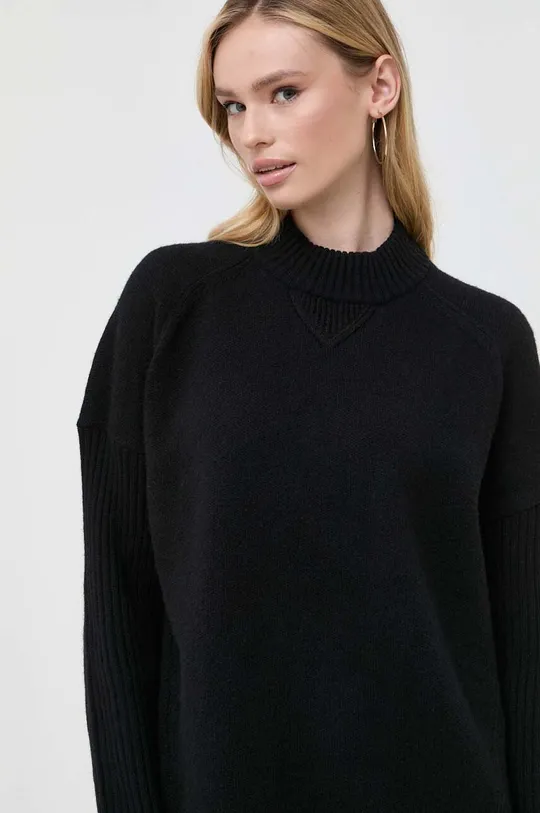 fekete BOSS gyapjú pulóver Női