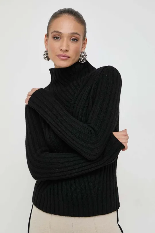 črna Volnen pulover BOSS Ženski