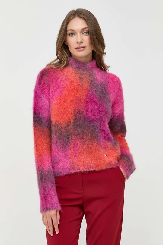 multicolor Pinko sweter z domieszką wełny Damski
