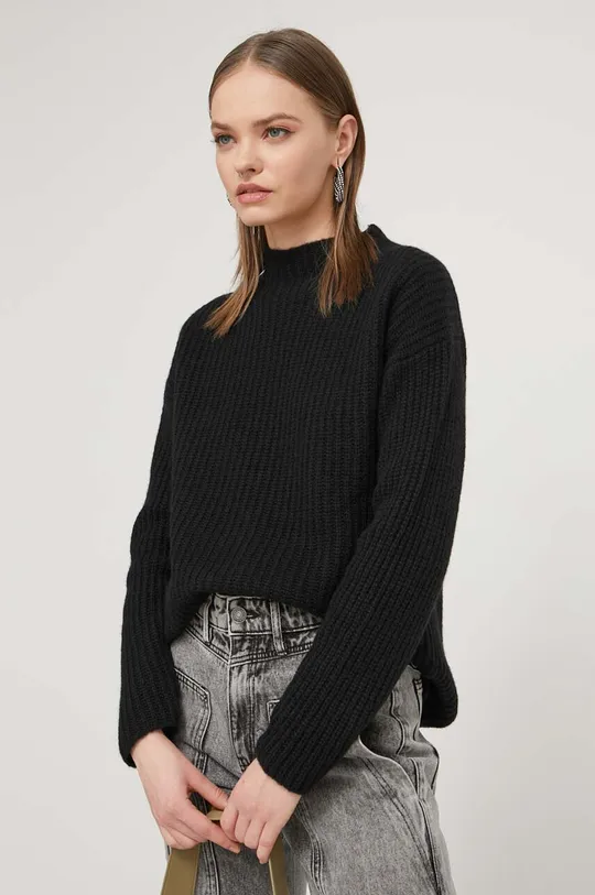 črna Volnen pulover HUGO Ženski