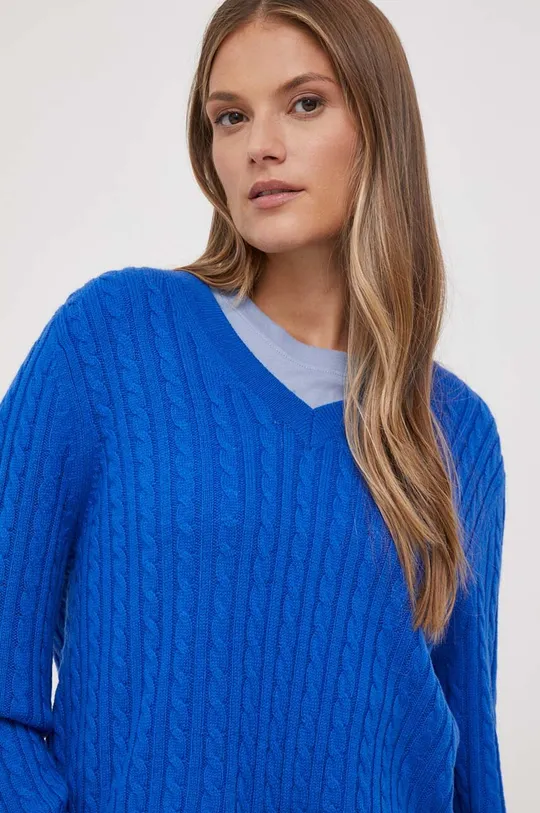 modrá Vlnený sveter Tommy Hilfiger