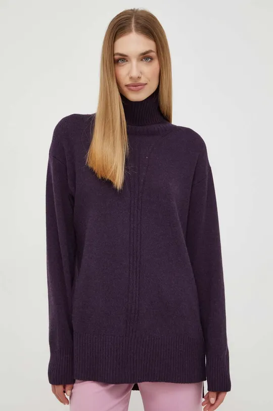 lila Trussardi gyapjúkeverék pulóver