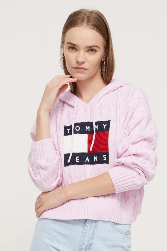 rózsaszín Tommy Jeans pulóver Női