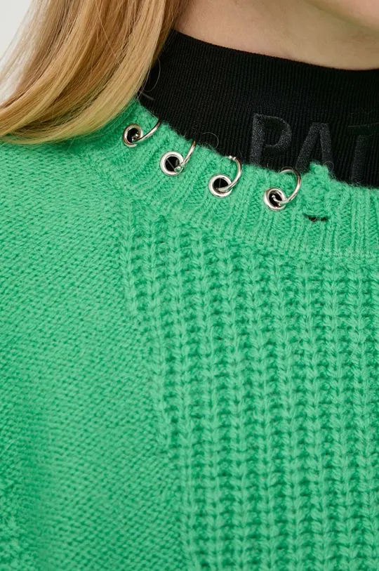 zielony Patrizia Pepe sweter z domieszką wełny
