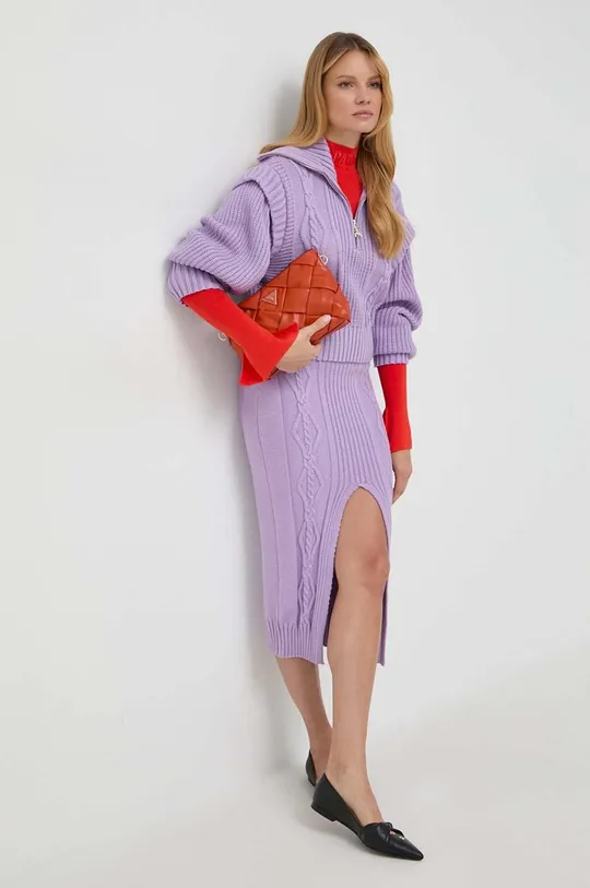 Patrizia Pepe sweter fioletowy