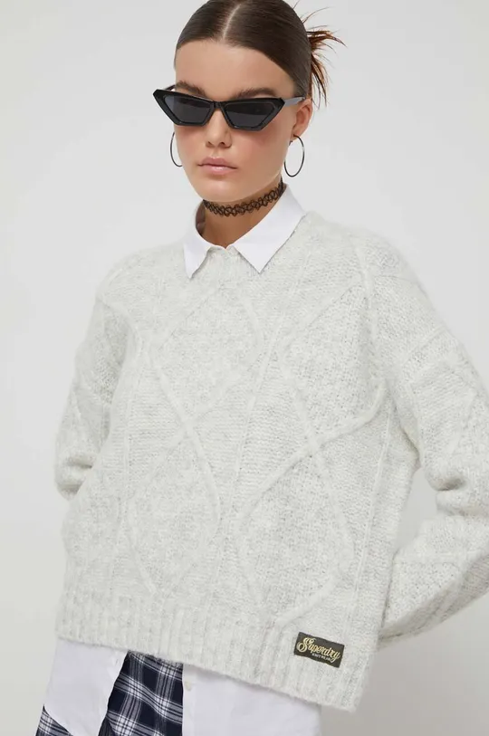 grigio Superdry maglione in misto lana Donna