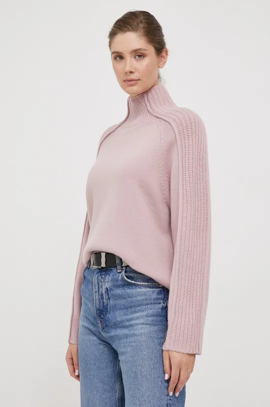 rózsaszín Calvin Klein gyapjú pulóver Női
