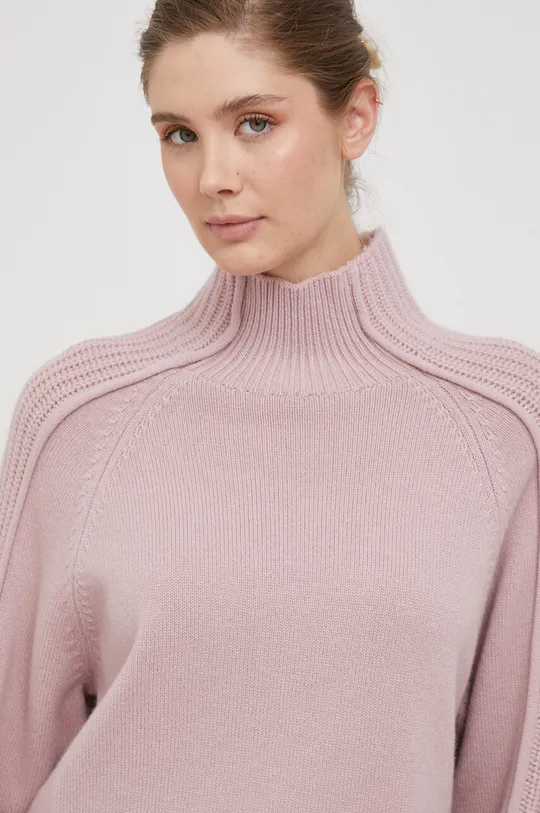 rózsaszín Calvin Klein gyapjú pulóver