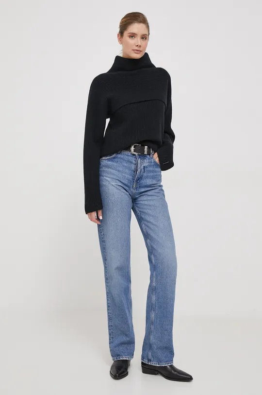 Шерстяной свитер Calvin Klein чёрный