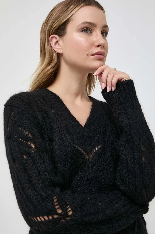 czarny Twinset sweter wełniany