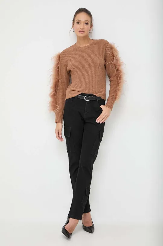 Twinset maglione in misto lana marrone