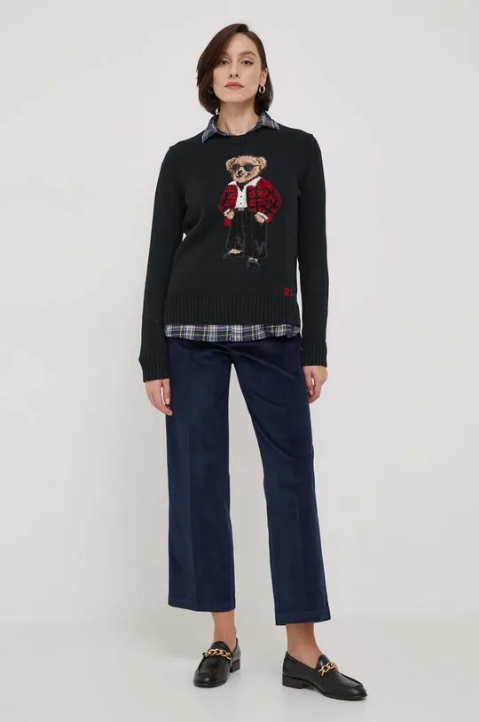 Polo Ralph Lauren sweter bawełniany czarny