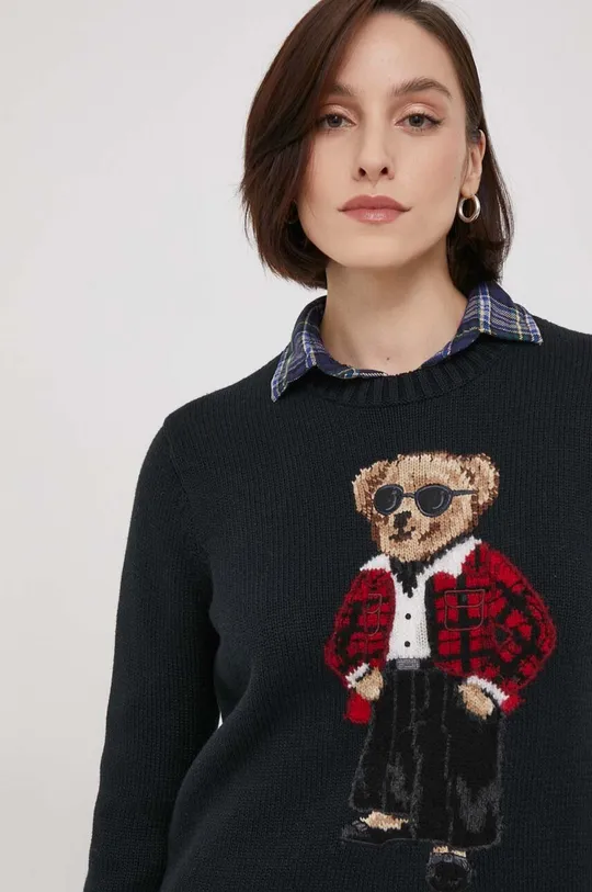 črna Bombažen pulover Polo Ralph Lauren