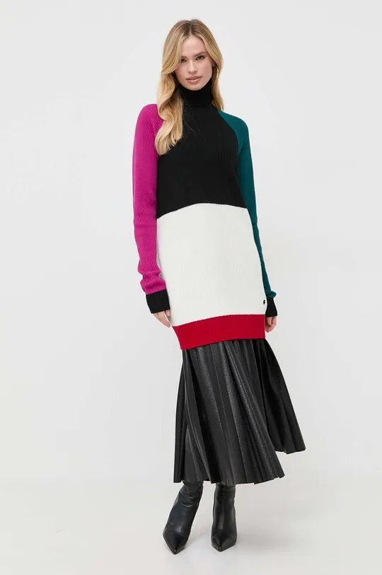 multicolor Karl Lagerfeld sweter wełniany Damski