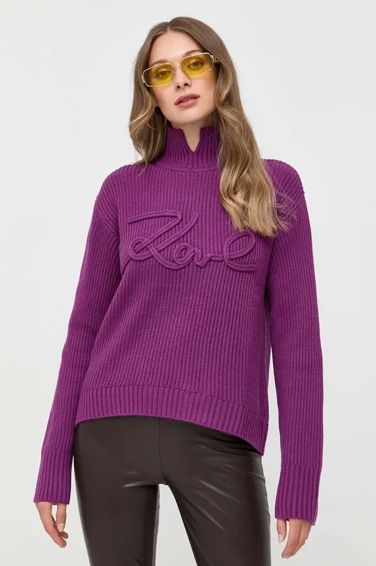 фиолетовой Шерстяной свитер Karl Lagerfeld