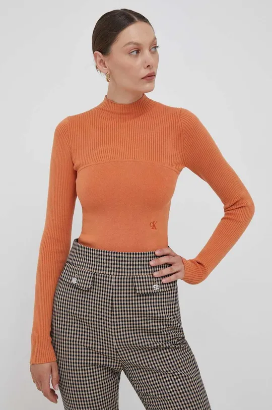 πορτοκαλί Πουλόβερ Calvin Klein Jeans Γυναικεία