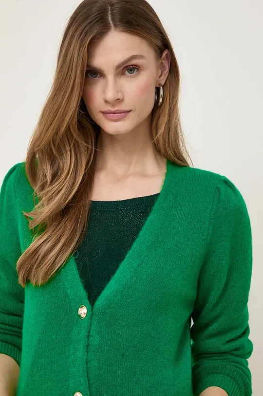 verde Morgan kardigan con aggiunta di lana