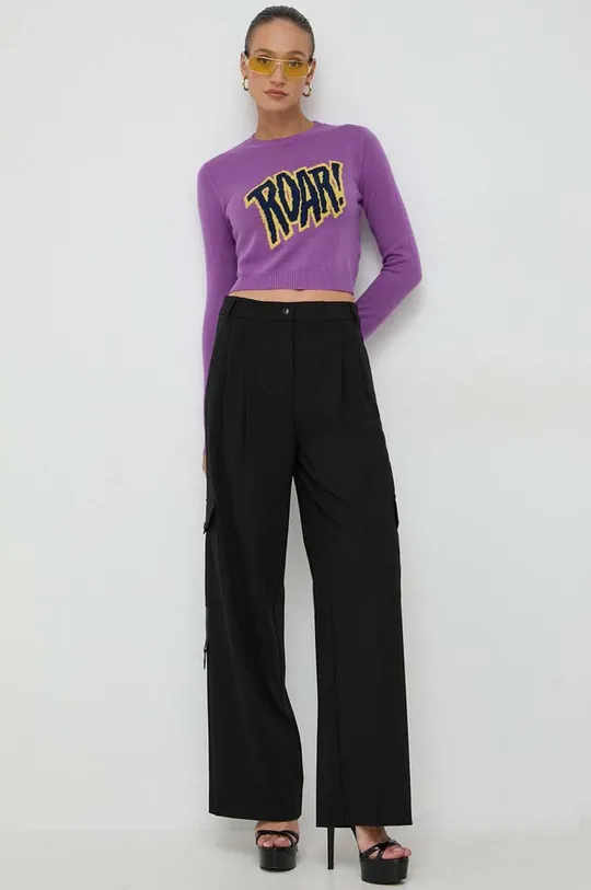 Шерстяной свитер MAX&Co. фиолетовой