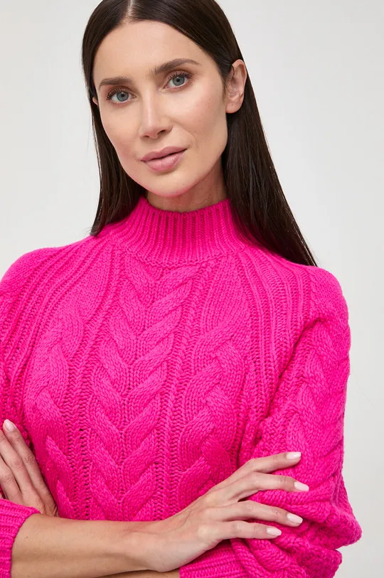 różowy Morgan sweter z domieszką wełny