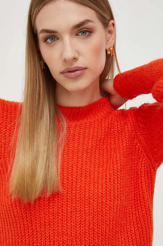 narancssárga Morgan gyapjúkeverék pulóver