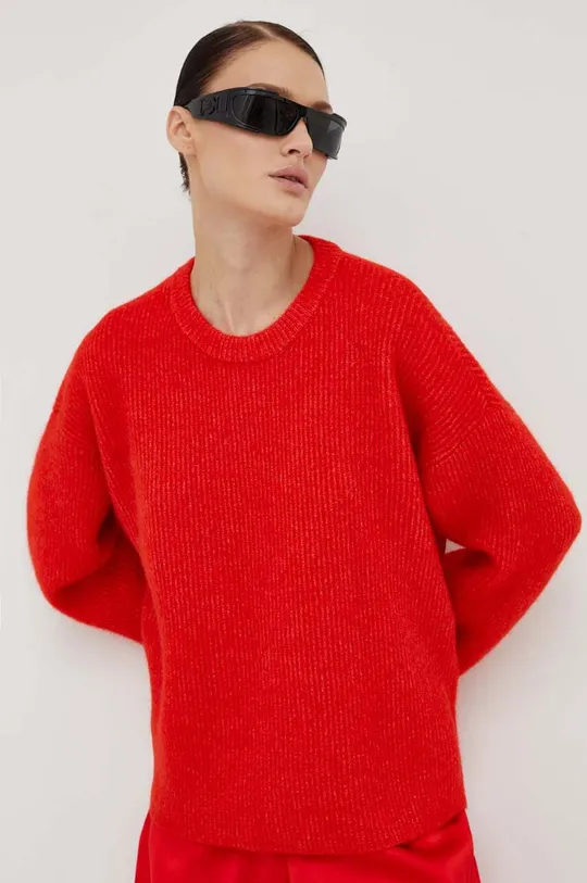 czerwony Gestuz sweter wełniany Damski