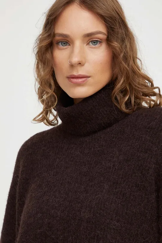 brązowy Gestuz sweter wełniany