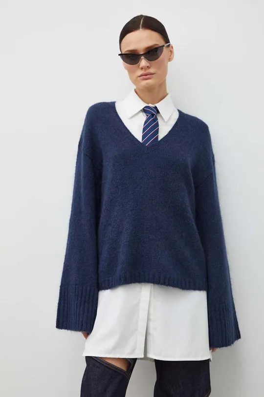Вовняний светр By Malene Birger Cimone темно-синій