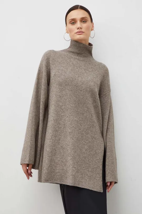 Vlnený sveter By Malene Birger béžová