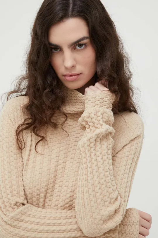 bézs Lovechild gyapjúkeverék pulóver