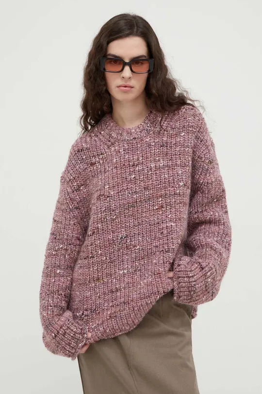 rózsaszín Lovechild gyapjú pulóver