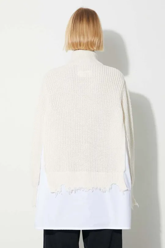 MM6 Maison Margiela wool blend cardigan Material 1: 52% Polyester, 48% Wool Material 2: 100% Cotton